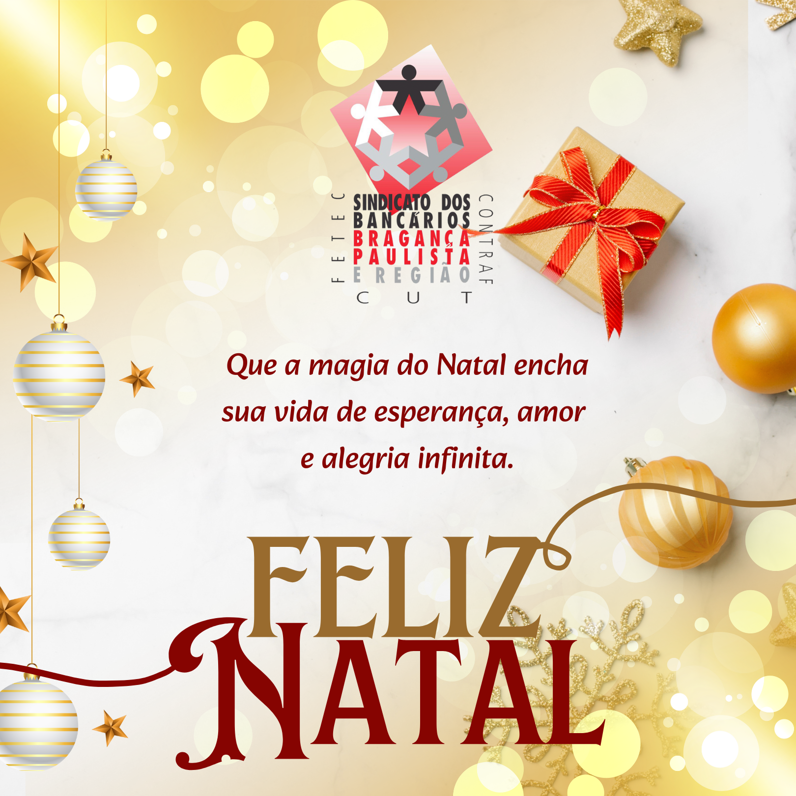 SINDICATO DESEJA BOAS FESTAS!