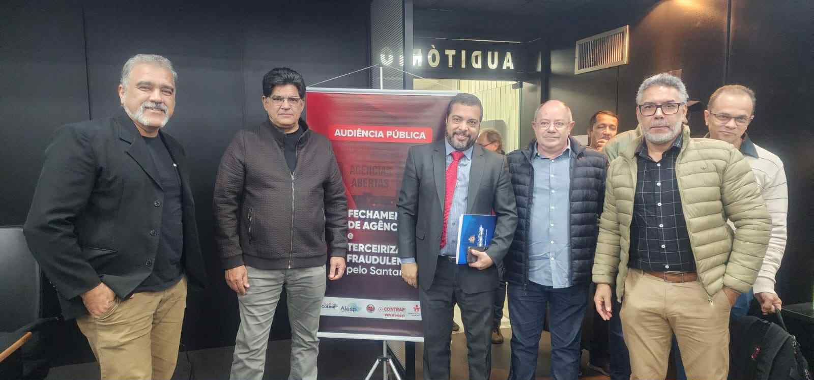 AUDIÊNCIA PÚBLICA DENUNCIA AÇÕES ANTITRABALHISTAS  NO SANTANDER