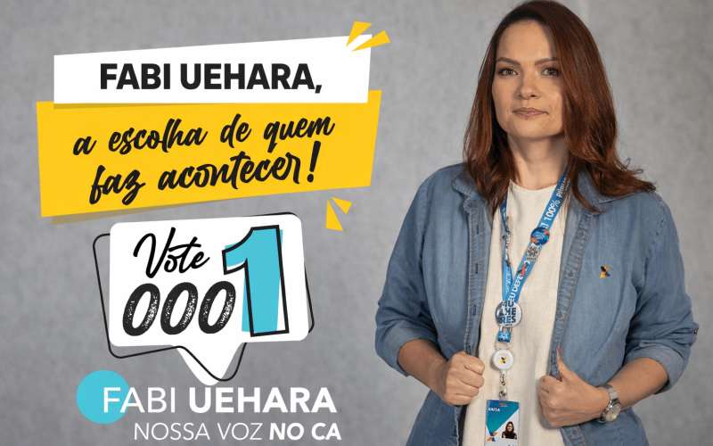 2º turno da eleição para o CA da Caixa: Vote Fabiana Uehara, 0001!