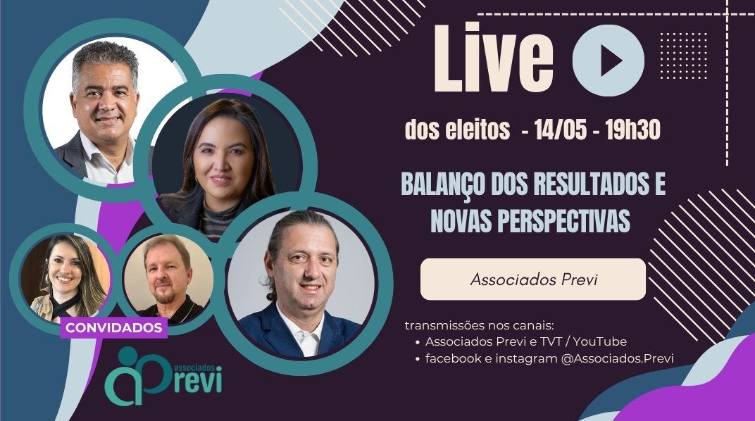 Dirigentes eleitos da Previ fazem live para balanço dos planos e perspectivas futuras nesta quinta (14)