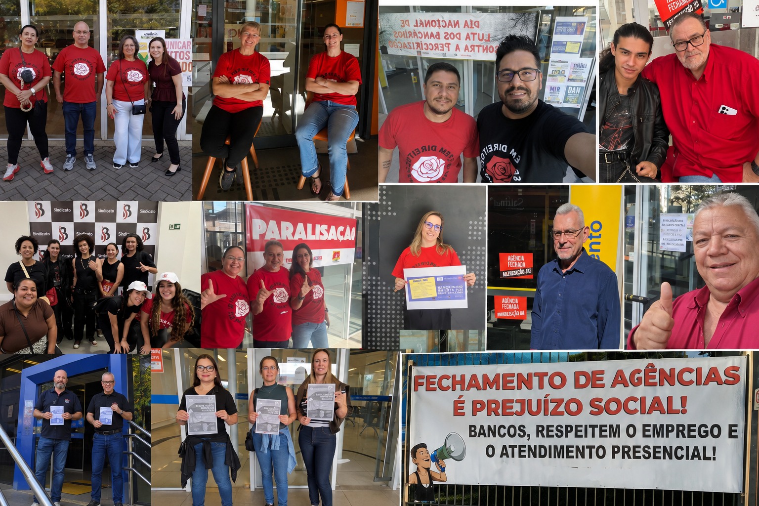 Paralisação de 24h em todo o país consolida unidade nacional da categoria bancária