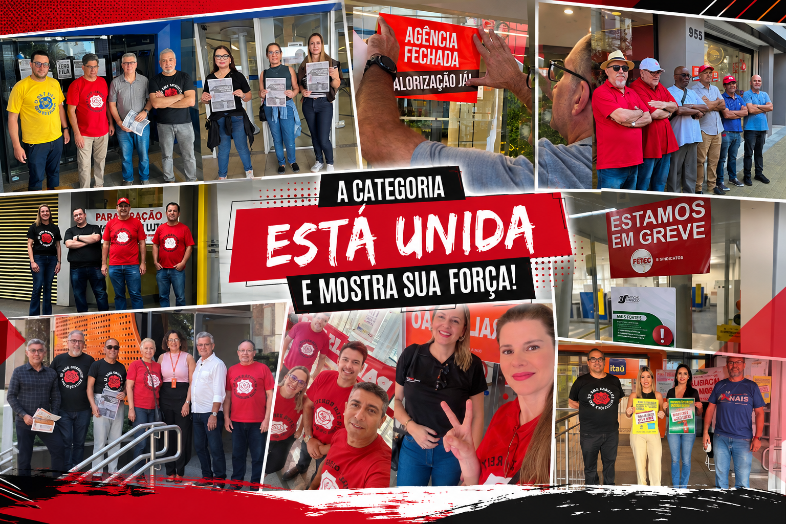 Alta adesão marca paralisação e dá recado à Fenaban na base da FETEC/SP